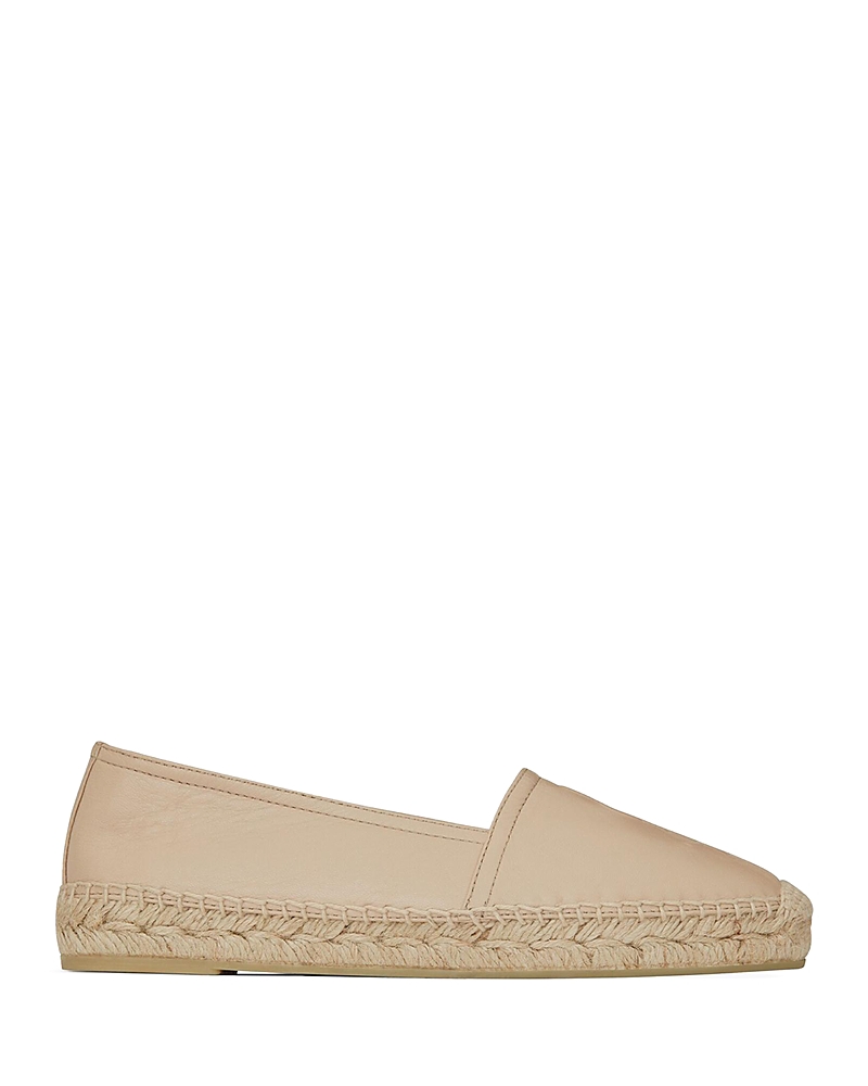 Saint Laurent Women's Monogram Flat Espadrilles in Lambskin
