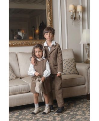 Girls' Herringbone Dress and Blouse Set - Baby, Little Kid, Big Kid