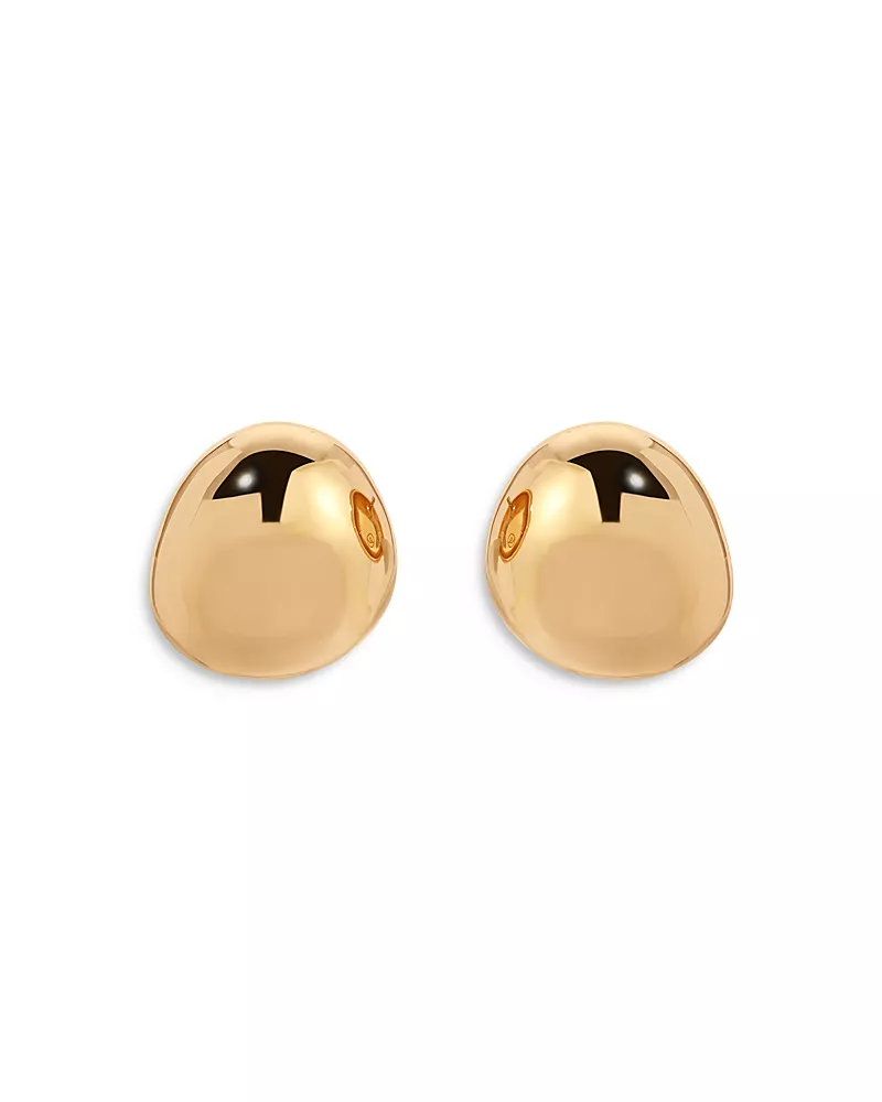 Ettika Polished Pebble Stud Earrings