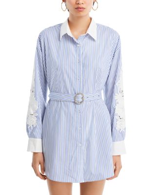 Mabel Lace Sleeve Shirt Dress