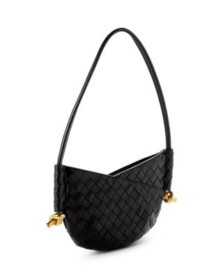 Mini Solstice Intrecciato Leather Shoulder Bag