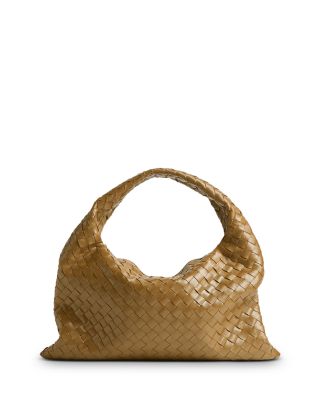 Small Hop Intrecciato Leather Shoulder Bag