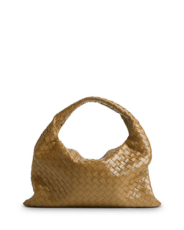 Bottega Veneta Hop Shoulder Bag Small Dark Praline In Dark Praline/brass