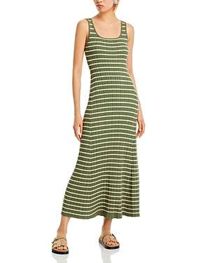 Aqua Striped Knit Tank Dress - 100% Exclusive In Green