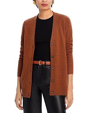 C By Bloomingdale's Cashmere Grandfather Cardigan - 100% Exclusive In Brown