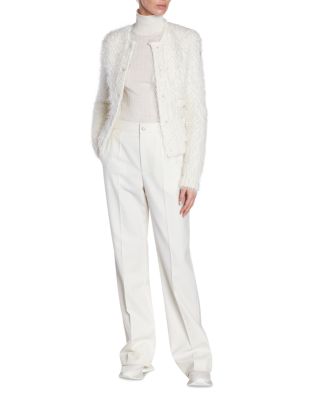 Wool Blend High Rise Trousers