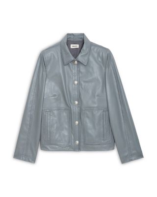 ZADIG&VOLTAIRE レザージャケット Zadig & Voltaire Litchi Cuir Lisse Leather Jacket