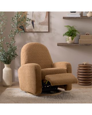 Nami Electronic Recliner and Swivel Glider Recliner in Faux Shearling with USB Port