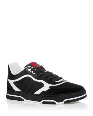 Gucci - Men's Re-Web Low Top Canvas and Leather Sneakers