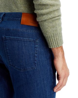 Stretch Denim Straight Fit Jeans