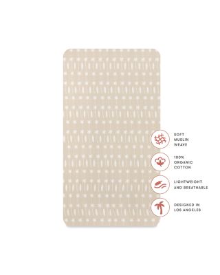 Crib Sheet in GOTS Certified Organic Muslin Cotton