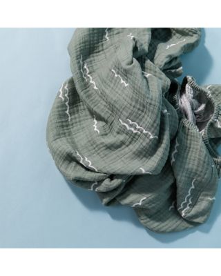 Crib Sheet in GOTS Certified Organic Muslin Cotton