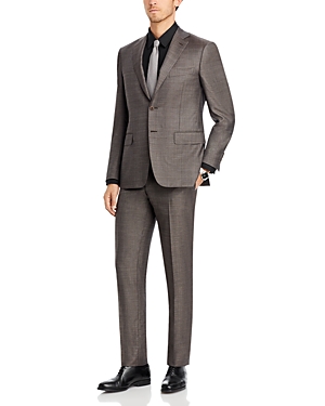 Canali Greige Denim Effect Regular Fit Suit In Gray