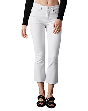Ava Mid Rise Crop Jeans in White