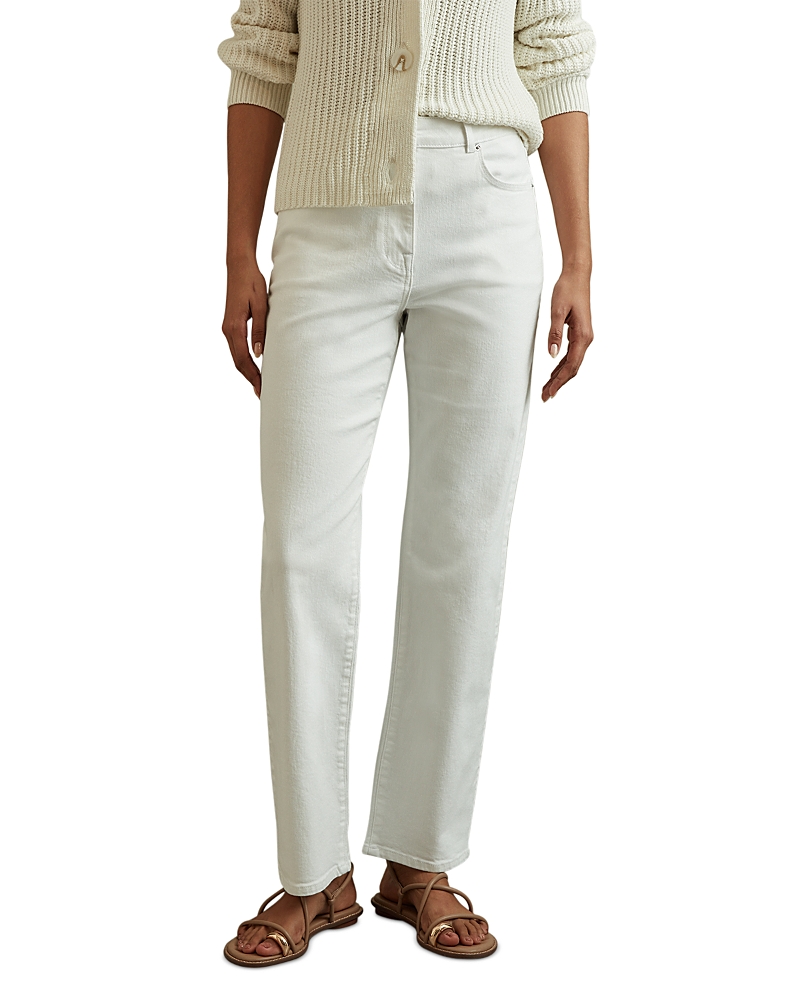 Reiss Maize Side Detail Flare Leg Jeans In White In White