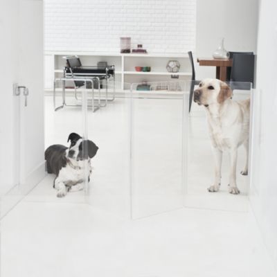 Wall Mounted Clear Pet Gate Zig Zag , 4 Panel