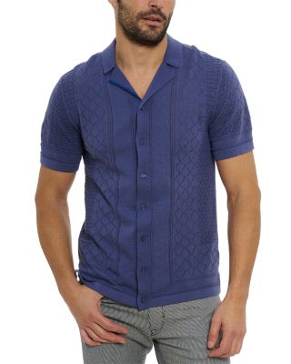 Robert Graham - Delmar Cotton Pointelle Regular Fit Sweater Polo