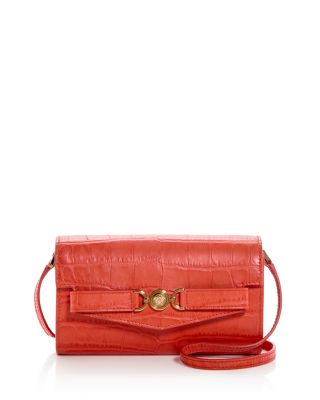 Versace - Medusa 95 Croc Embossed Leather Shoulder Bag