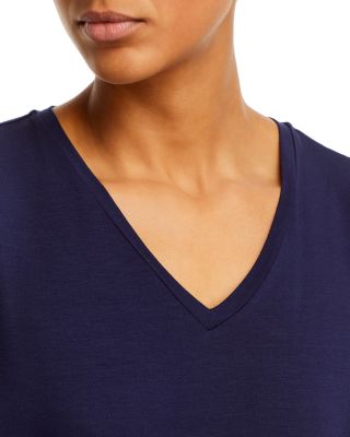 V Neck Elbow Sleeve Dress