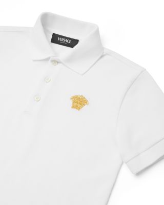 Boys' Medusa Embroidery Piquet Polo - Big Kid