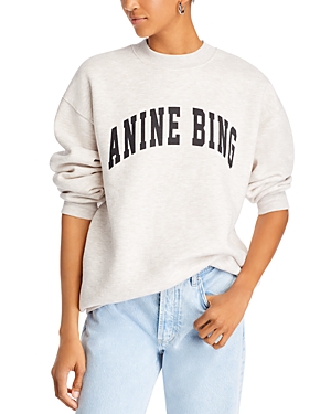 Shop Anine Bing Tyler Sweatshirt In Oat Melange