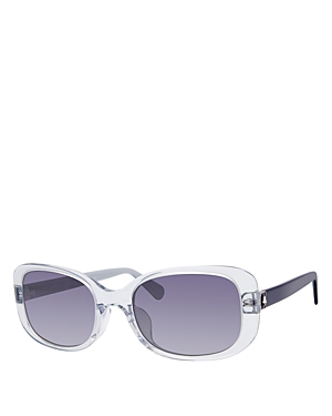 Kate Spade New York Dionna Rectangular Sunglasses, 52mm In Gray/purple Polarized Gradient