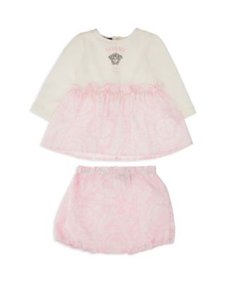 Versace - Girls' Medusa Print Barocco Poplin Dress & Bloomers - Baby