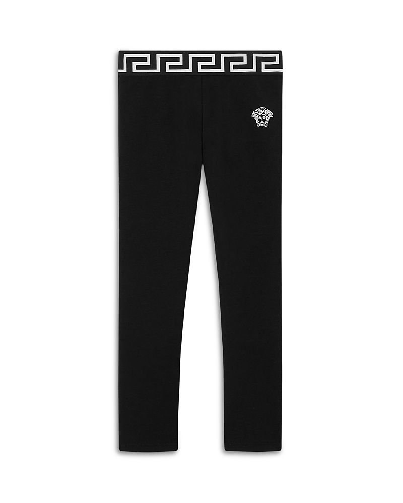 Versace Girls' Medusa Embroidered Jersey Leggings - Little Kid