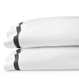 Shop Sferra Estate Pillowcase Set, King In White/charcoal