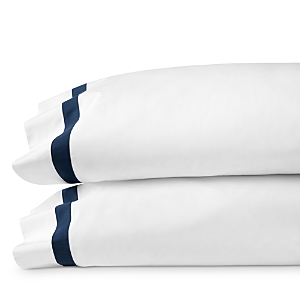 Shop Sferra Estate Pillowcase Set, Standard In White/navy