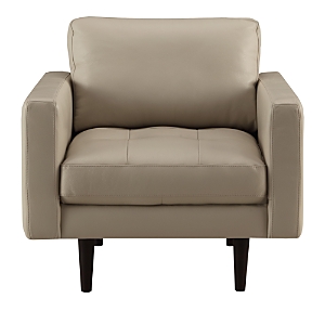 Shop Chateau D'ax Rotolo Leather Chair In Oyster