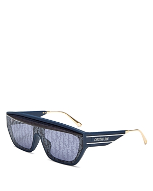Shop Dior Club Shield Sunglasses, 141mm In Blue/blue Mirrored Solid
