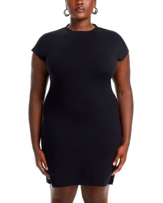 plus size ponte knit dress AQUA Sheath Mini - Exclusive La Sylphyde