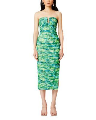 Elliatt - Larkspur Printed Mesh U Wire Dress