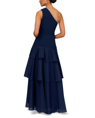One Shoulder Tiered Gown