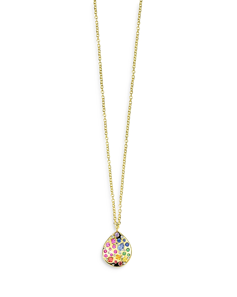 Ippolita 18K Yellow Gold Rock Candy Gemstone & Diamond Wavy Teardrop Pendant Necklace, 18-20 - Exclusive