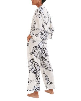 Jag Print Wide Leg Pajama Set