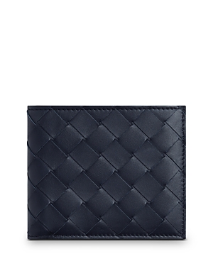 Bottega Veneta Intrecciato Leather Bifold Wallet In Indigo