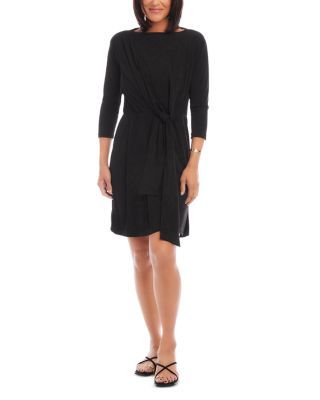 Karen Kane - Three Quarter Sleeve Tie Waist Dress