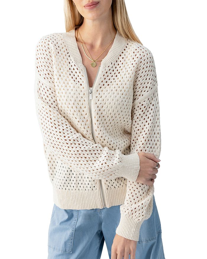 Sanctuary Open Knit Bomber Jacket Bloomingdale's