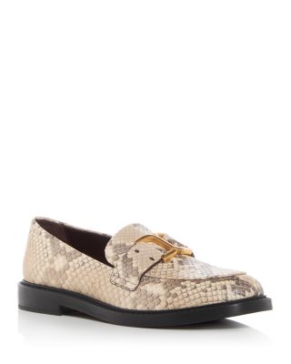 Chloé - Marcie Snake Embossed Leather Loafers