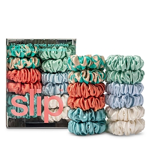 Slip Silk Pure Silk Minnie Scrunchies, Set Of 12 In Multi