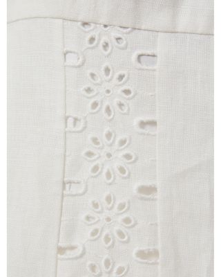 reiss clarice eyelet midi dress REISS Clarice Linen Eyelet Midi Dress
