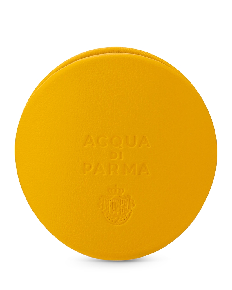 Acqua Di Parma Yellow Leather Car Diffuser Case In Yellow
