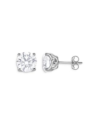 Bloomingdale's Fine Collection - Certified Lab Grown Diamond Stud Earrings in 18K White Gold