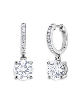 Bloomingdale's Fine Collection - Certified Lab Grown Diamond Drop Earrings in 18K White Gold, 5.20 ct. t.w.