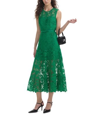 Self-Portrait - Lace Sleeveless Midi Dress
