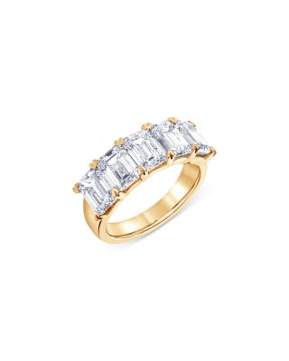 Bloomingdale's Fine Collection - Certified Lab Grown Diamond Emerald-Cut Band in 18K Yellow Gold, 5.0 ct. t.w.