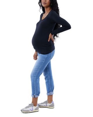 Maternity Long Sleeve Scoop Neck Tee
