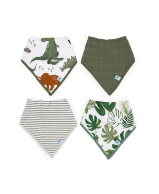 Unisex Cotton Muslin Bandana Bib 4 Pack - Baby